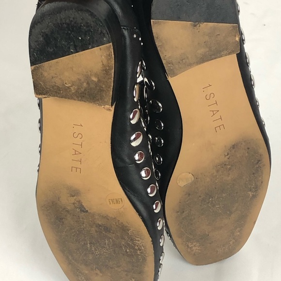 🎉1 State Black Studded Loafers - Picture 9 of 9